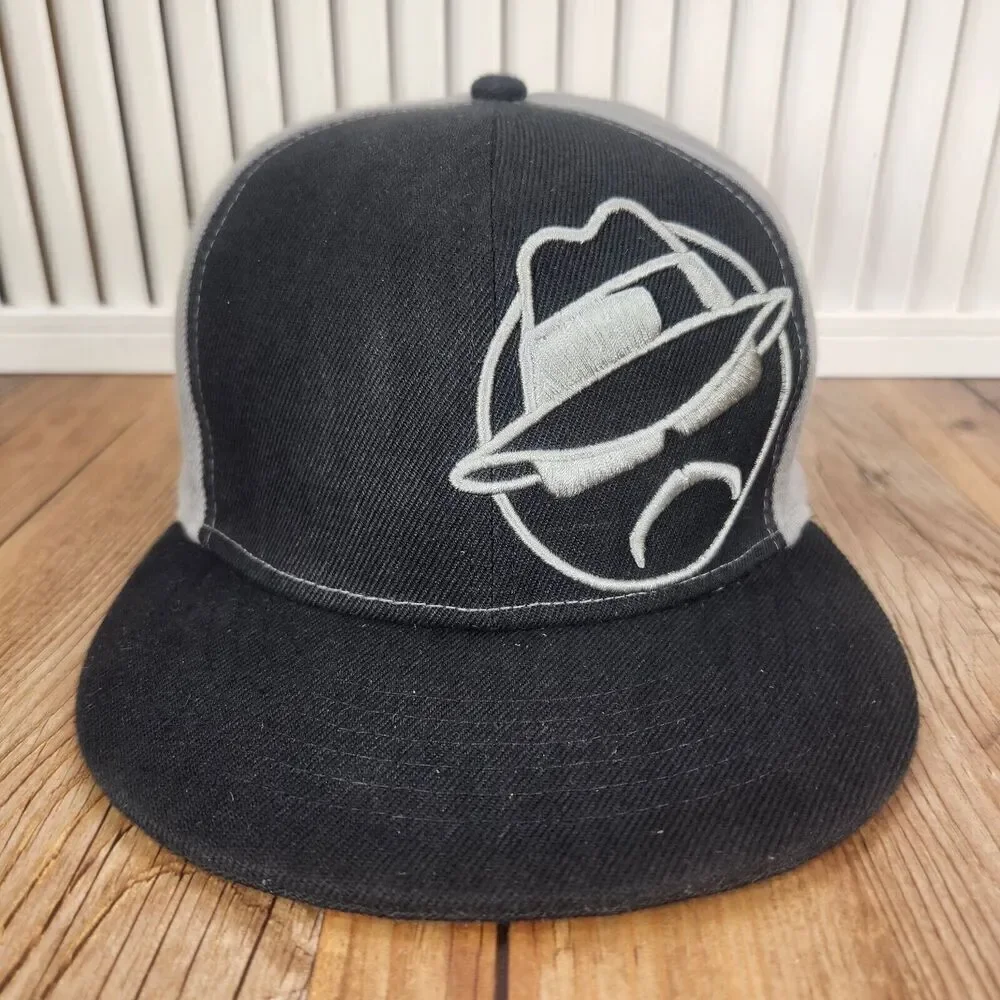 VTG Lowrider Magazine Snapback Hat Cap Black Gray Flat Bill Embroidered Chicano